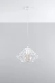 Lampa wisząca UMBERTO biała 1xE27 wys.120cm
