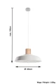 Lampa wisząca AFRA szara E27 wys.115cm