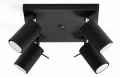 Plafon RING 4 czarny GU10 szer.25cm