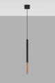 Lampa wisząca MOZAICA 1 czarna/miedź 1xG9 wys.100cm