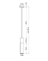 Lampa wisząca BORGIO 1 biała GU10 wys.105cm
