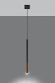 Lampa wisząca MOZAICA 1 czarna/miedź 1xG9 wys.100cm