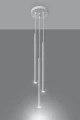 Lampa wisząca PASTELO 3P biała G9 wys.90cm