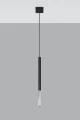 Lampa wisząca MOZAICA 1 czarna/chrom 1xG9 wys.100cm