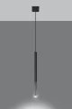 Lampa wisząca MOZAICA 1 czarna/chrom 1xG9 wys.100cm