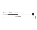 Lampa wisząca MOZAICA 1 czarna/chrom 1xG9 wys.100cm