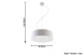 Lampa wisząca ARENA 35 biała 2xE27 wys.111cm