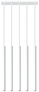 Lampa wisząca Sollux PASTELO 5 biała G9 wys.90cm