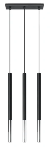 Lampa wisząca MOZAICA 3L czarna/chrom 3xG9 wys.90cm