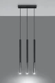 Lampa wisząca MOZAICA 3L czarna/chrom 3xG9 wys.90cm