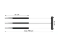 Lampa wisząca MOZAICA 3L czarna/chrom 3xG9 wys.90cm