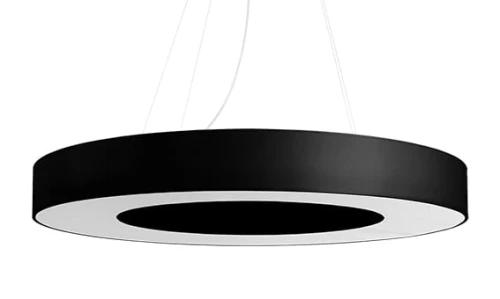 Lampa wisząca Sollux SATURNO SLIM 70 czarna E27 śr.70cm wys.102cm