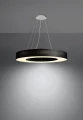 Lampa wisząca Sollux SATURNO SLIM 70 czarna E27 śr.70cm wys.102cm