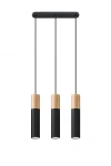 Lampa wisząca Sollux PABLO 3 czarna GU10 wys.90cm