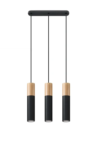 Lampa wisząca PABLO 3 czarna GU10 wys.90cm