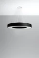 Lampa wisząca Sollux SATURNO SLIM 70 czarna E27 śr.70cm wys.102cm