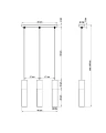 Lampa wisząca PABLO 3 czarna GU10 wys.90cm