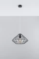 Lampa wisząca UMBERTO czarna 1xE27 wys.120cm