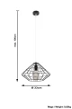 Lampa wisząca UMBERTO czarna 1xE27 wys.120cm