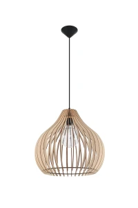 Lampa wisząca Sollux APRILLA drewniana E27 wys.110cm