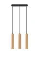Lampa wisząca LINO 3L drewniana 3xGU10 wys.90cm