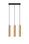 Lampa wisząca Sollux LINO 3L drewniana 3xGU10 wys.90cm