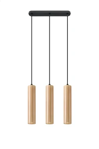 Lampa wisząca Sollux LINO 3L drewniana 3xGU10 wys.90cm