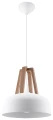 Lampa wisząca Sollux CASCO biała/naturalne drewno E27