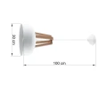Lampa wisząca Sollux CASCO biała/naturalne drewno E27