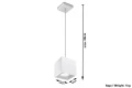 Lampa wisząca QUAD 1 biała 1xGU10 wys.110cm