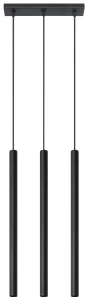 Lampa wisząca Sollux PASTELO 3 czarna G9 wys.90cm