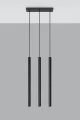 Lampa wisząca PASTELO 3 czarna G9 wys.90cm