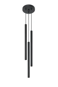 Lampa wisząca Sollux PASTELO 3P czarna G9 wys.90cm