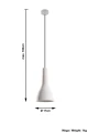 Lampa wisząca EMPOLI Szara E27 wys.132cm