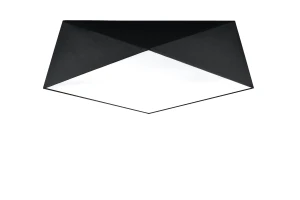 Plafon Sollux HEXA 45 czarny 3xE27 szer.50cm