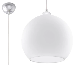 Lampa wisząca Sollux BALL biała E27 wys.120cm