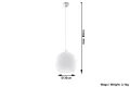Lampa wisząca BALL biała E27 wys.120cm