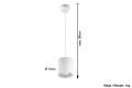 Lampa wisząca Sollux ORBIS 1 biała 1xGU10 wys.110cm
