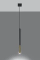 Lampa wisząca MOZAICA 1 czarna/złota 1xG9 wys.100cm