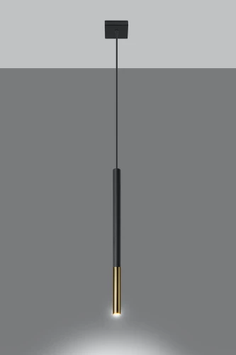 Lampa wisząca MOZAICA 1 czarna/złota 1xG9 wys.100cm