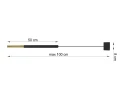 Lampa wisząca MOZAICA 1 czarna/złota 1xG9 wys.100cm
