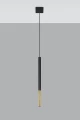 Lampa wisząca MOZAICA 1 czarna/złota 1xG9 wys.100cm