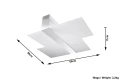 Plafon MASSIMO E27 szer.50cm