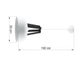 Lampa wisząca CASCO biała/czarne drewno 1xE27 wys.85cm