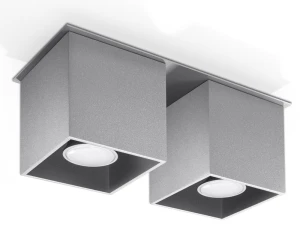 Plafon Sollux QUAD 2 Szary