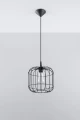 Lampa wisząca Sollux CELTA czarna 1xE27 wys.95cm