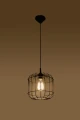 Lampa wisząca Sollux CELTA czarna 1xE27 wys.95cm