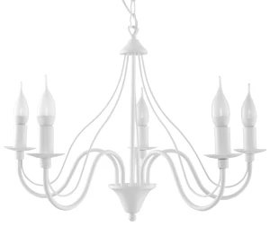 Lampa wisząca Sollux MINERWA 5 biała E14 wys.80cm