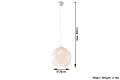 Lampa wisząca Sollux BALL szampańska E27 wys.120cm