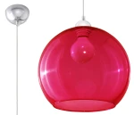 Lampa wisząca Sollux BALL czerwona E27 wys.120cm